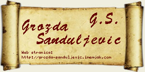 Grozda Sanduljević vizit kartica